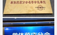 云顶国际yd888荣获中国医药物资协会单体药店分会名誉会长单位